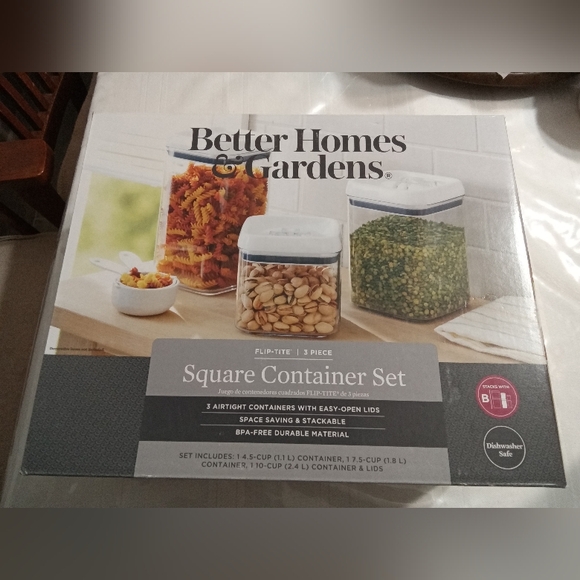 NWT BETTER HOME & GARDEN Square Container Set - Picture 2 of 2